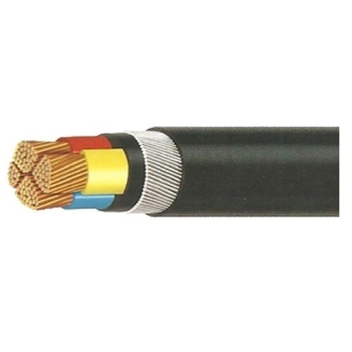 Polycab 6 Sqmm Multi Strand Bare Copper conductor Unarmoured PVC Sheathed Cable, 100 mtr